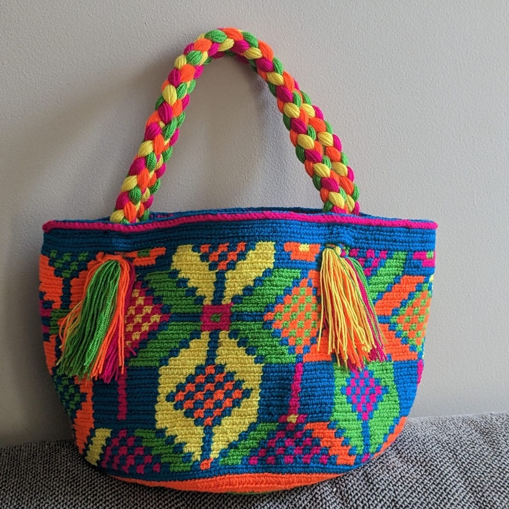 Wayuu Tote Bags/ Handmade Bags/ Multicolored/ Size S
